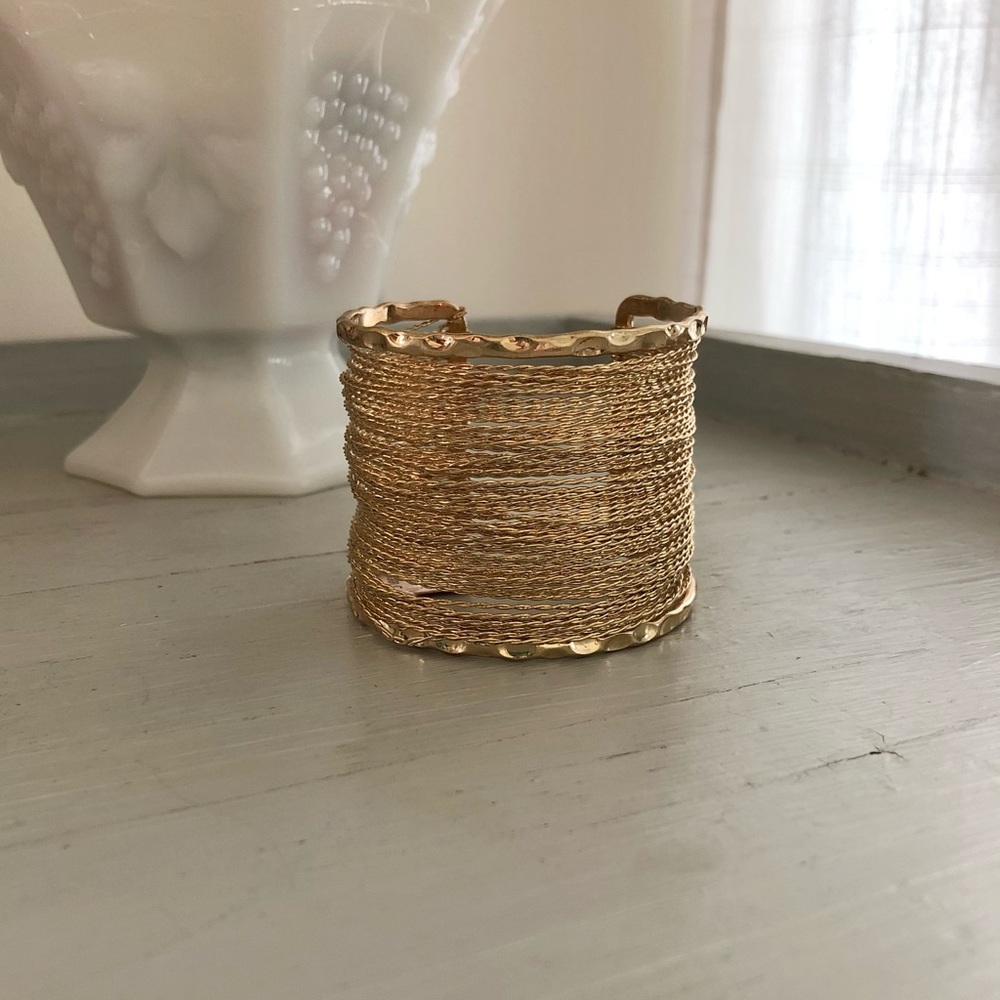 Gold cuff bracelet